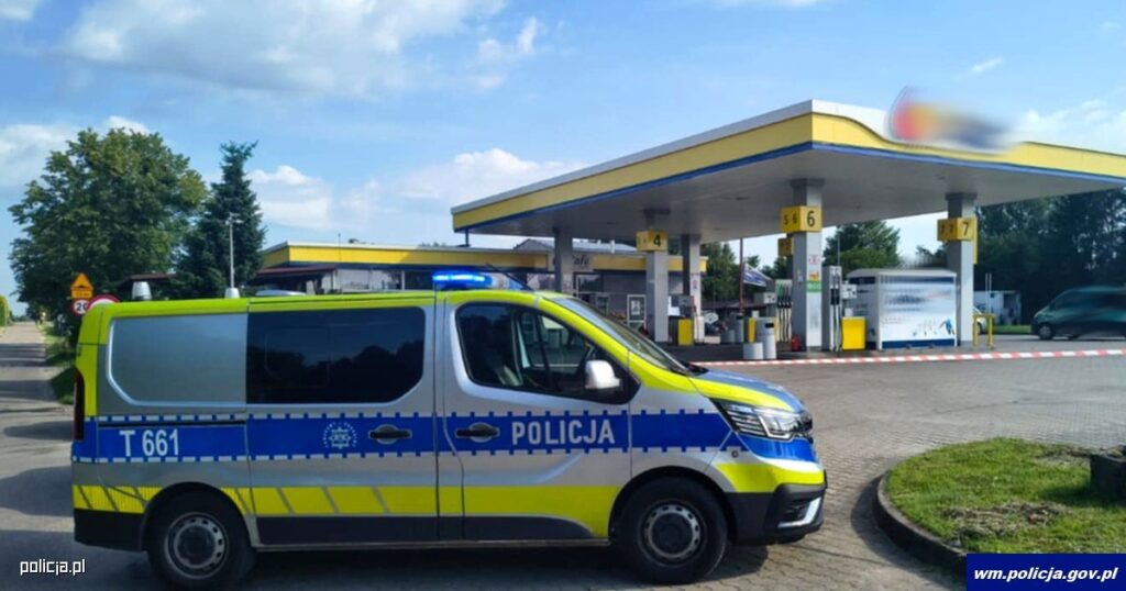 Gruzin w amoku — podpalenia, bójka i groza na stacji paliw.  Zdjęcie: Policja.gov.pl