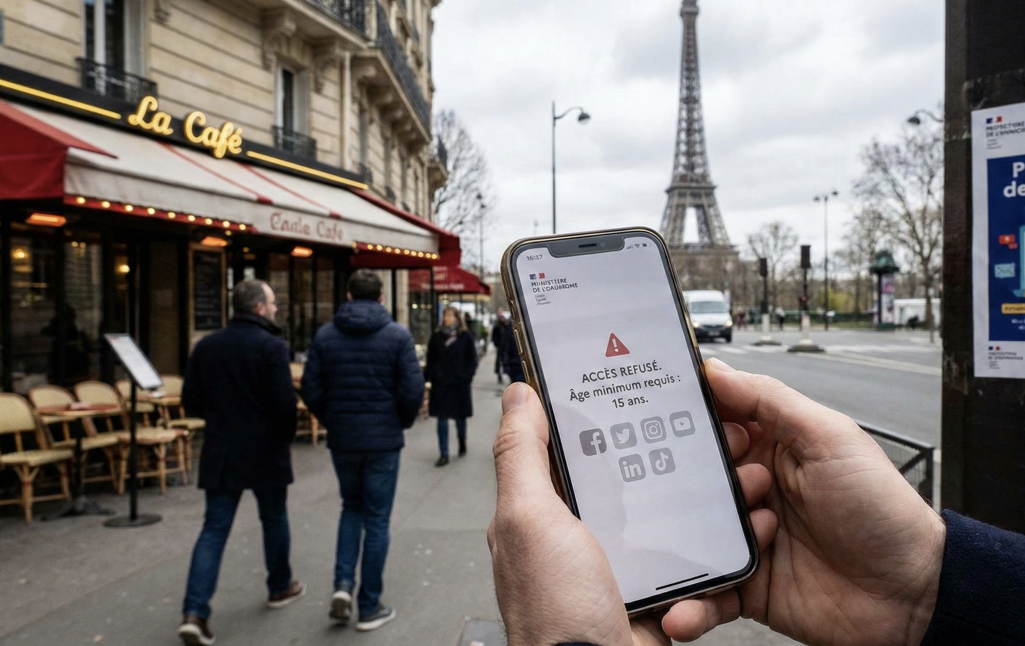 Zakaz mediów społecznościowych we Francji dla dzieci.