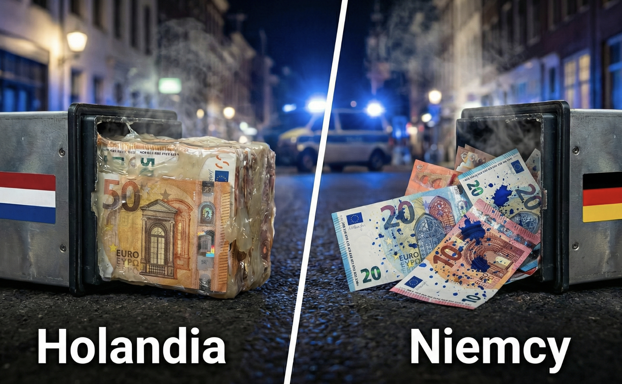 Plaga wybuchów bankomatów w Niemczech to dzieło gangów z Holandii. Dlaczego przestępcy przenieśli się za granicę? Sprawdź, jak klej pokonał złodziei.