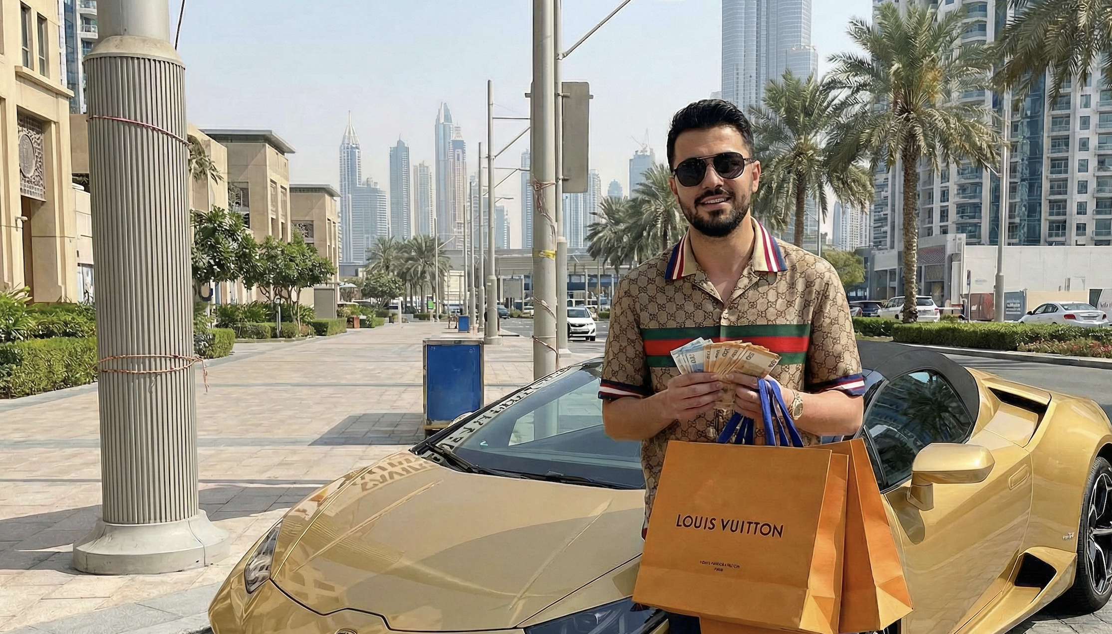 Tak wygląda 1,6 miliona euro z 'testów widmo'. Dubaj, złote Lamborghini i zakupy u projektantów zamiast kwarantanny w Hanowerze."