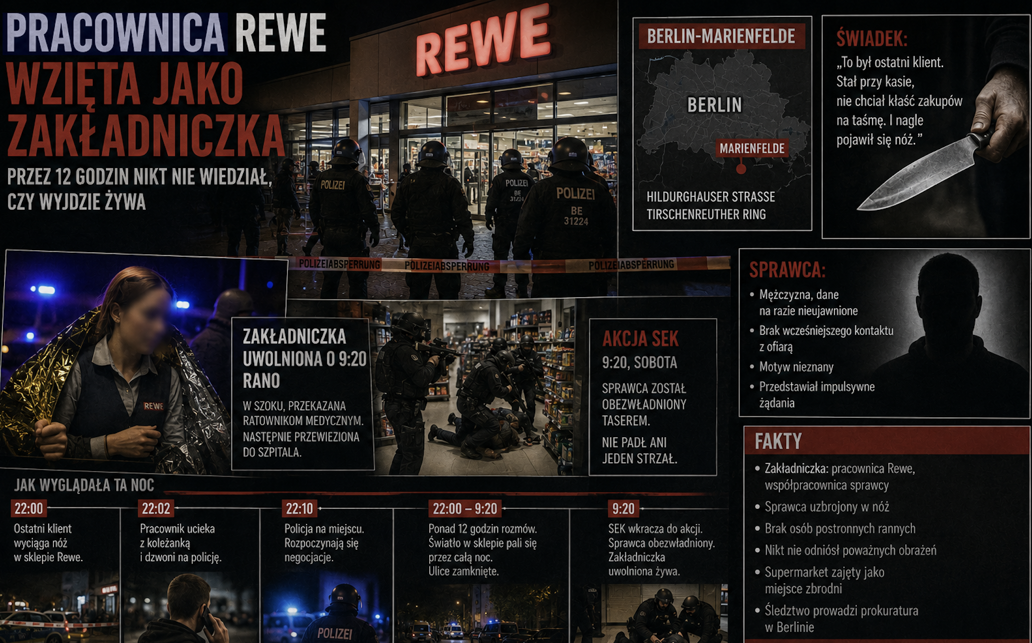 Nóż w Rewe i 12 godzin terroru w Berlinie.