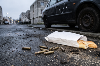 Ślady po paryskiej strzelaninie .