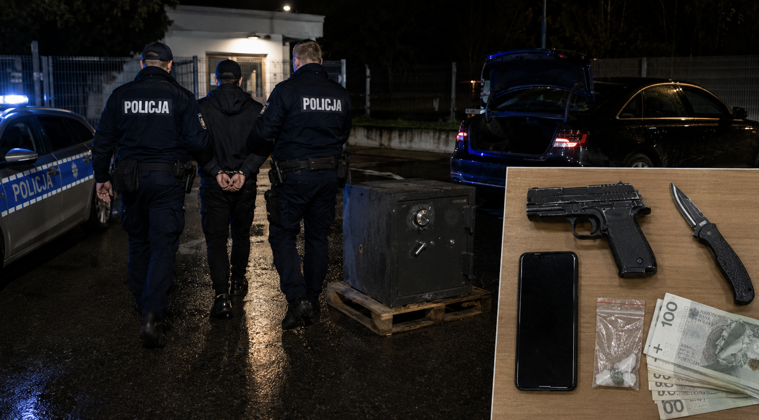 Ukrainiec zrobił napad z bronią pod Poznaniem.