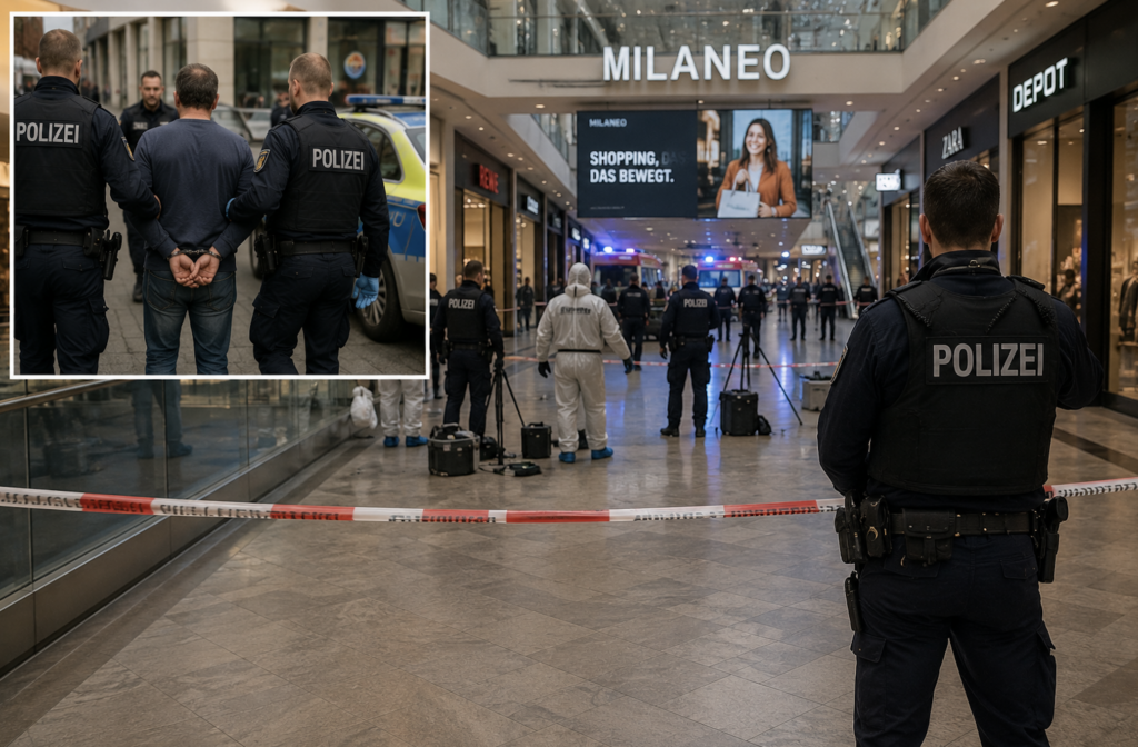 Brutalny atak w centrum handlowym w Stuttgarcie.
