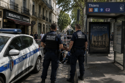 Policja na przystanku [Zdjęcie wygenerowane w AI ]