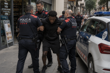 Policja zatrzymuje mężczyznę [zdjęcie wygenerowane w AI]