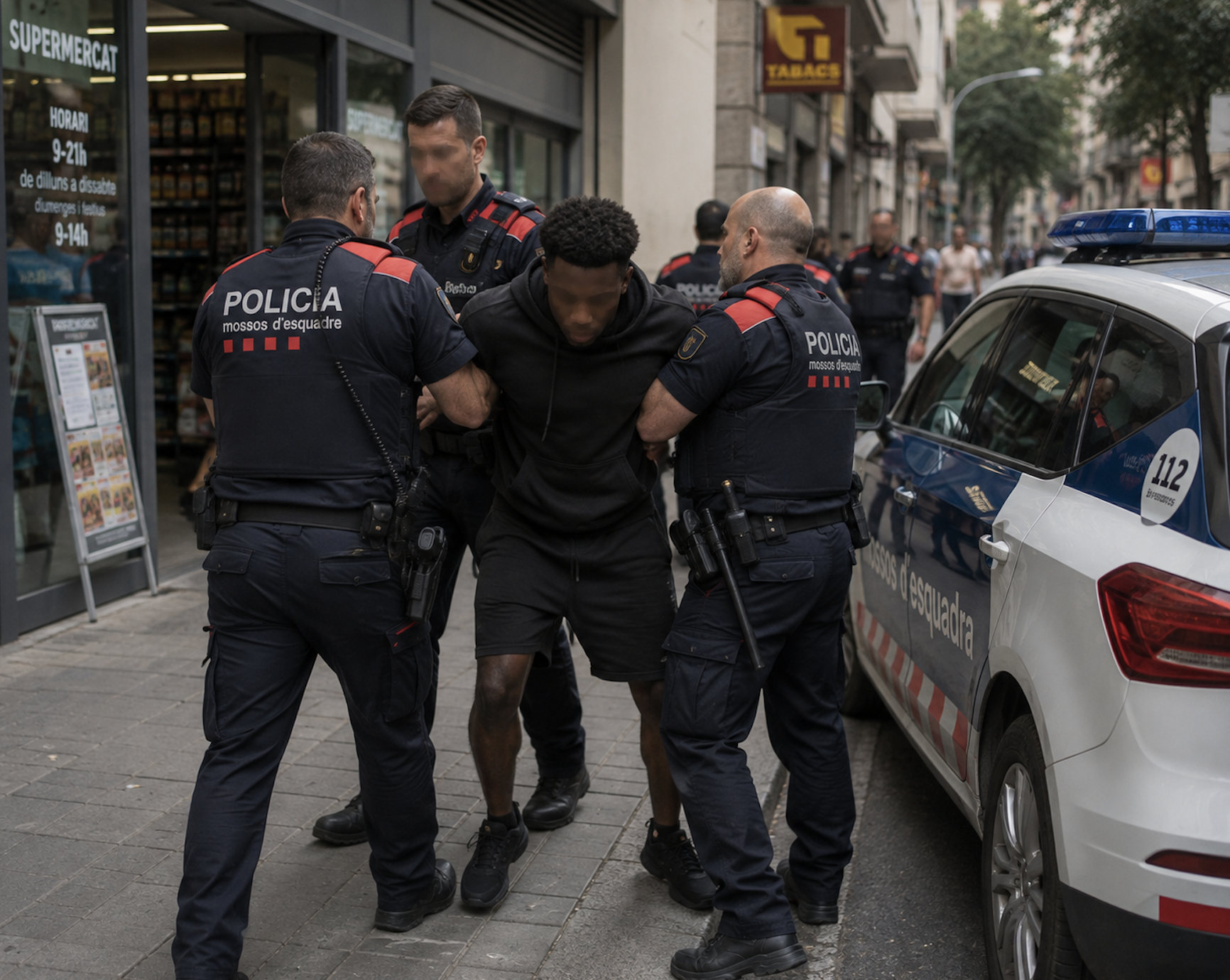 Policja zatrzymuje mężczyznę [zdjęcie wygenerowane w AI]