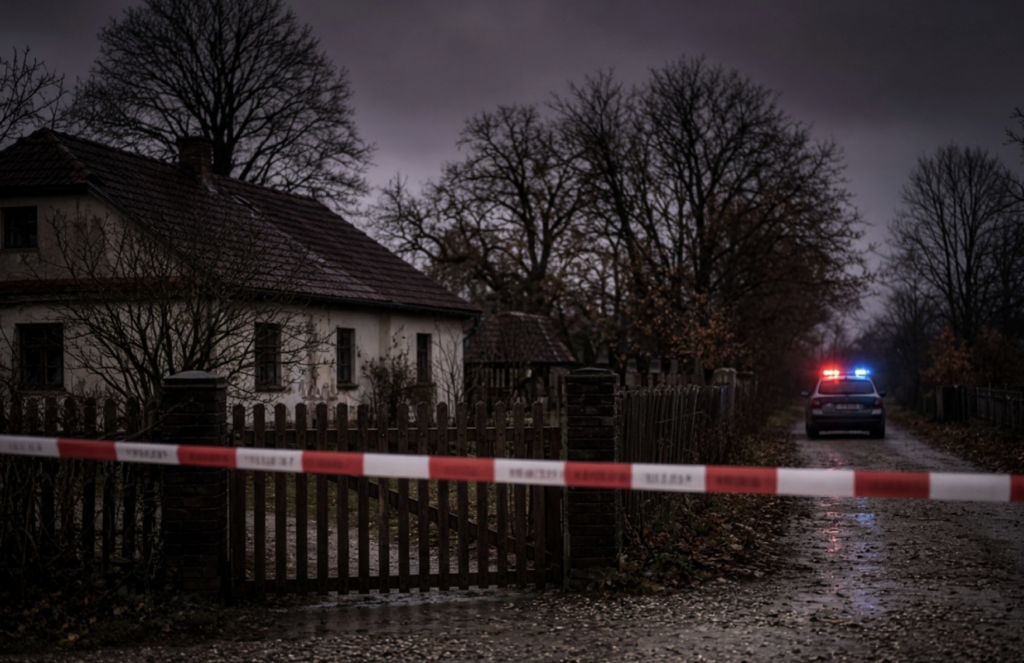 Ciała kobiety i mężczyzny w zamkniętym budynku.